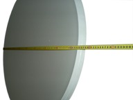 Реальный размер (под рулетку) тарелки диаметром 0,83м