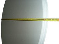 Реальный размер (под рулетку) тарелки диаметром 1,1м